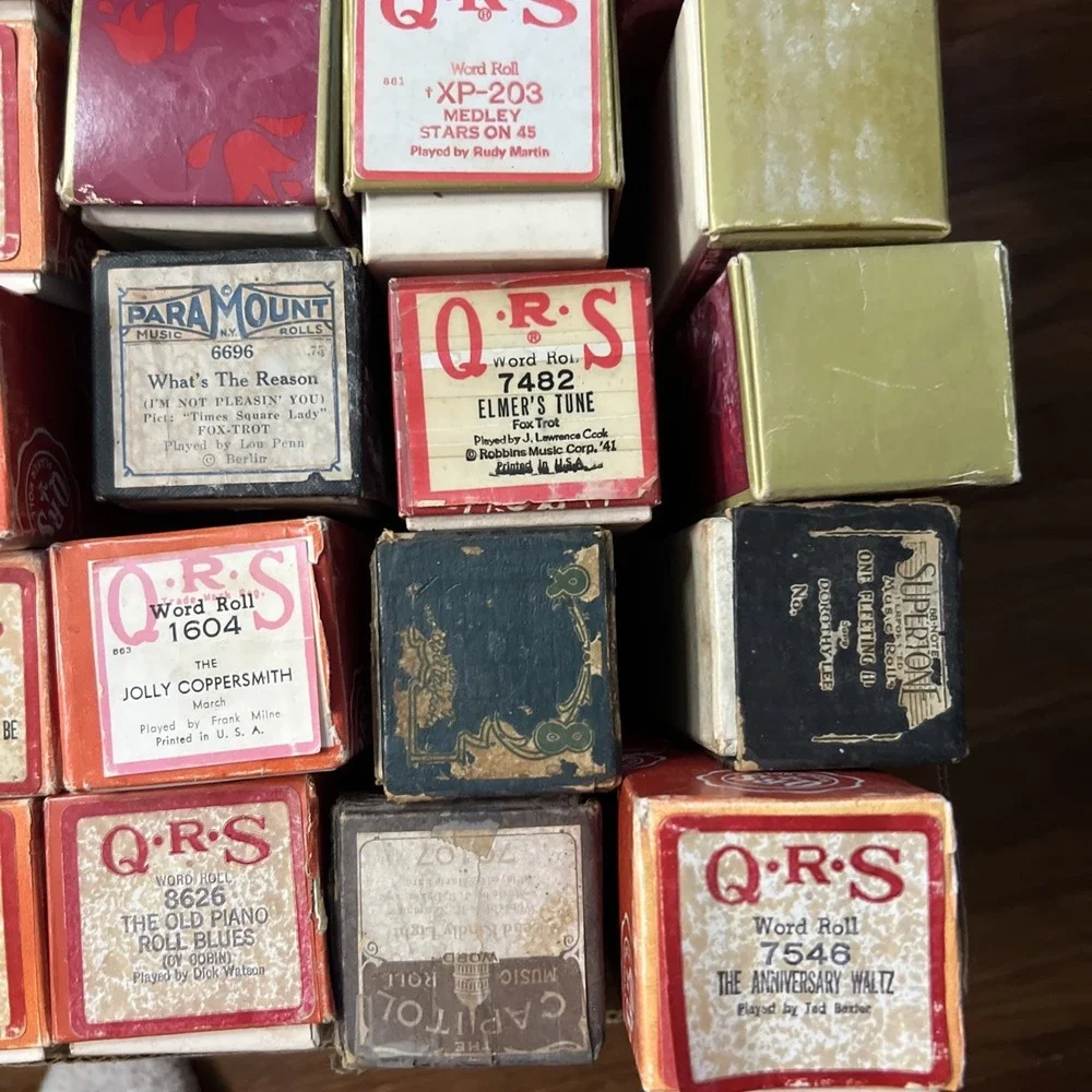 Vintage Player Piano‎ Music Rolls Lot of 35
